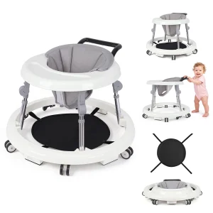 2-in-1 Baby Walker with Push Handle