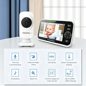5" Video Baby Monitor with Night Vision