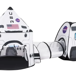 Rocket Ship Kids Play Tent with Tunnel