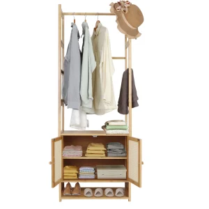 Kid Friendly Clothes Rack with Storage
