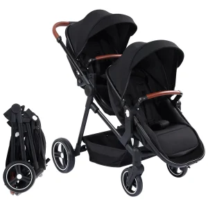 Foldable Double Stroller for Infant and Toddler